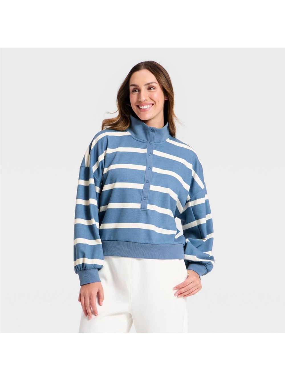 Women's Active Comfort French Terry
Henley Sweatshirt - All In Motion